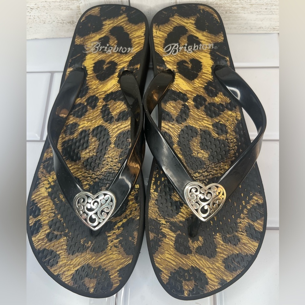 Brighton Women's Leopard Print platform sandals